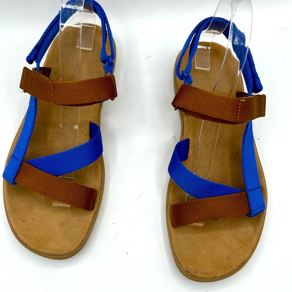 Everlane Women's The Renew Sport Sandal Size 7.5, Camel Tan and blue, scrappy - Picture 6 of 12